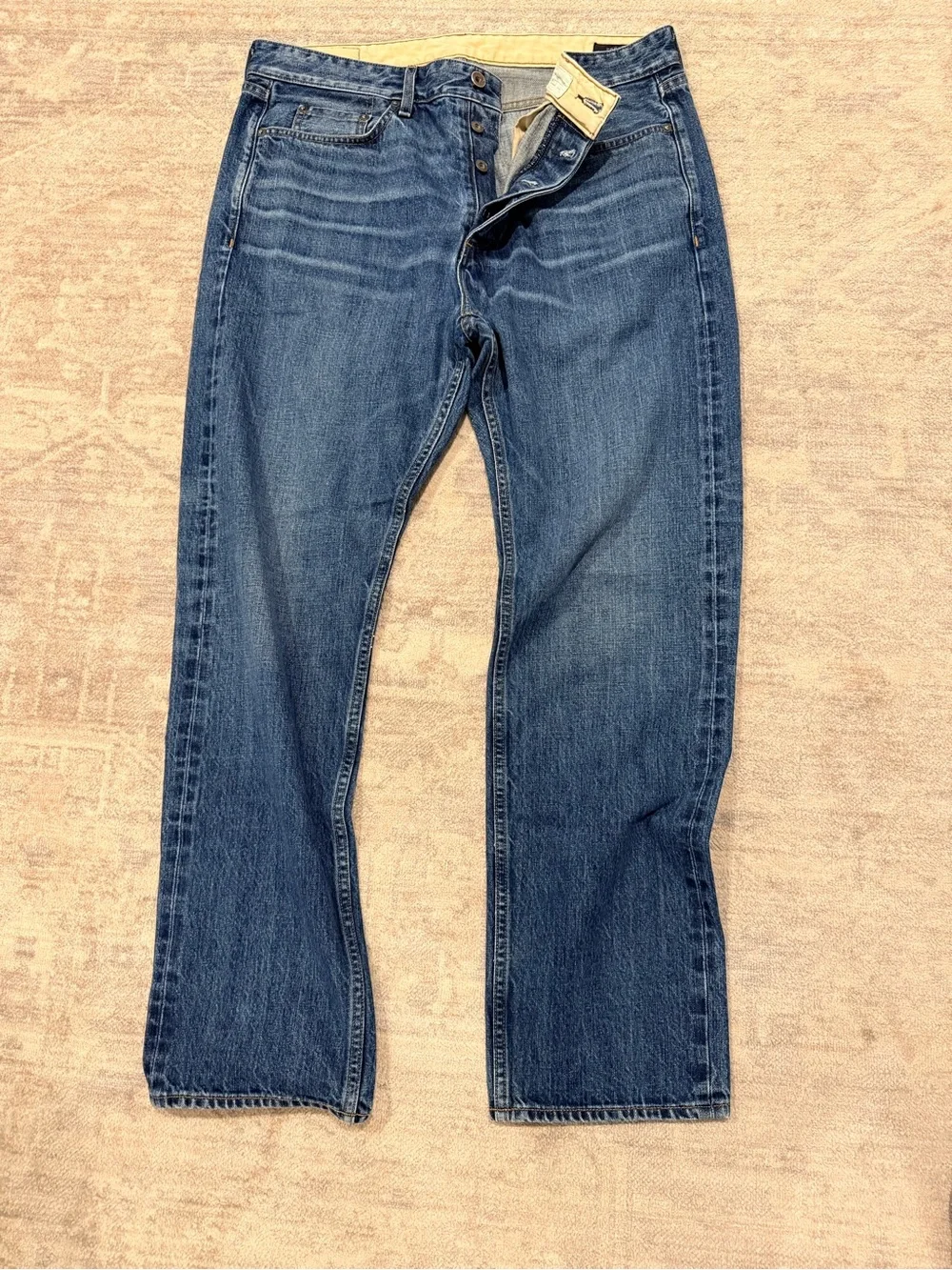 rag & bone Straight-Leg Indigo Denim Jeans